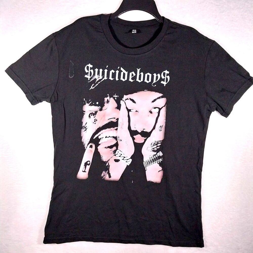 Suicideboys T Shirt Mens Size Large Black G59 Rap Metal Hip Hop Graphic Tee#E102